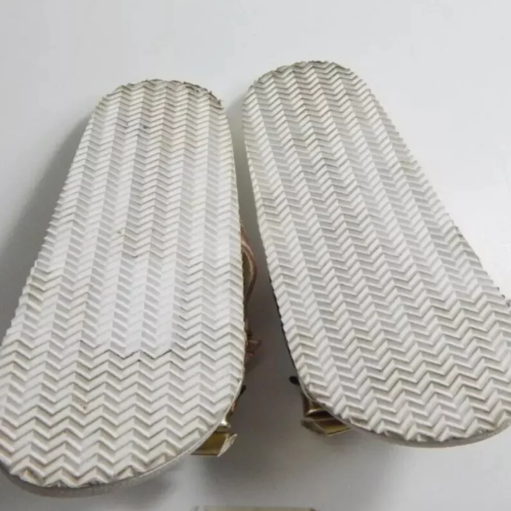 Janie and Jack Gold Bow Slide Sandals